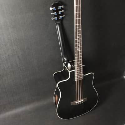 Busuyi Guitar 4 String Bass 6 String Lead Acoustic, Travel Acoustic Guitar with Hard Case image 3