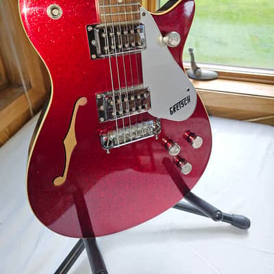 Gretsch G1626 Synchromatic Sparkle Jet with F-Hole 1999 - 2004 - Red Sparkle image 14