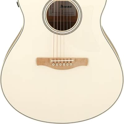 Ibanez AAM370E-OAW Advanced Acoustic AAM Acoustic Guitar 6-String - Open Pore Antique White image 1