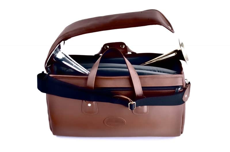 Trumpet Gig Bag - SUPER Triple Trumpet - Leather - Glenn Cronkhite image 1