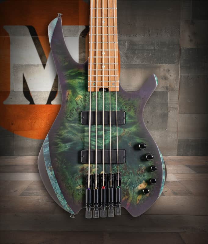 Cort Artisan Series Space 5 Bass Guitar (5 String) - Star Dust Green image 1