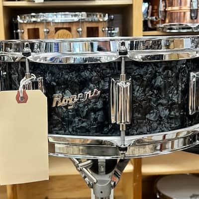 Rogers 5x14 Dynasonic Snare drum in Black Pearl image 1