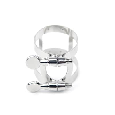 Mint D'Addario Rico RAS1N Ligature for Alto Saxophone, Nickel-Plated, Ligature & Cap image 5