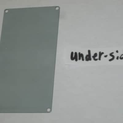 lite use Boss Bottom Plate for compact (regular) size) pedal (NO label, NO rubber padding, NO cut out for power jack, NO screws) metal, gray finish on both sides, from 2011, from Taiwan made Boss pedal - but can fit Japan made pedal (NO other items) image 8