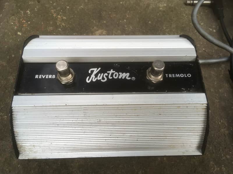 Kustom Reverb Tremolo switch 1970’s - Aluminum silver & black image 1