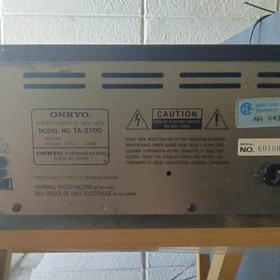 Onkyo-2700 2000's High End Tape Deck Fully functional. Nice ! image 11