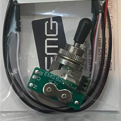 EMG 3 POS POSITION STD GIBSON TOGGLE SWITCH SOLDERLESS B289 BLACK TIP 3 WAY ( SWITCH TIP SCUFFED ) image 1