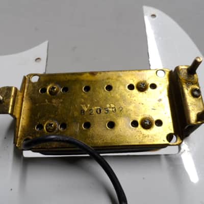 Ibanez Loaded Pickguard (2) V2 Humbuckers Pickups Double Cream White Bobbins like DiMarzio Super Distortion MIJ 80s Vintage removed from a 1982 Sky Blue Blazer BL470SB Guitar image 14