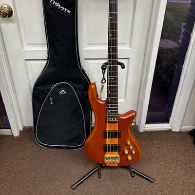 Used Schecter Stiletto Diamond Series Studio 4 String Bass Guitar Honey Satin w/ Gig Bag Local Pickup image 1