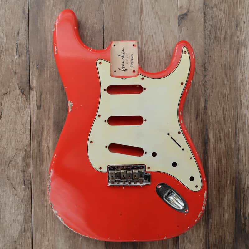 FRANCHIN Mercury guitar body Relic Aged Faded Fiesta Red 100