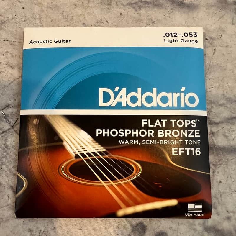 D'Addario EFT16 Flat Top Phosphor Bronze 12-53 image 1