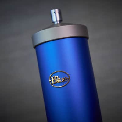 Rare Vintage Early Blue Bottle Tube Condenser Microphone Set image 5