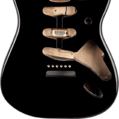 Fender Classic Series 60's Stratocaster SSS Alder Body Vintage Bridge Mount, Black image 5