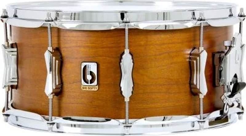 British Drum Co. BS-14-65-SN Big Softy Series Cherry and Balsa Snare. 6.5" x 14" image 1