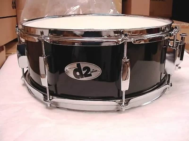 NOS DDrum D2 Series 5.5" x 14" Snare Drum with snare stand in Midnight Black image 1