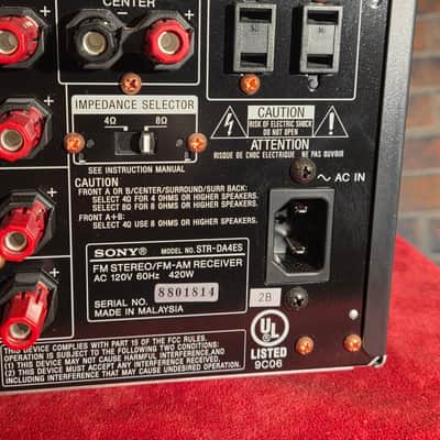 Sony STR-DA4ES FM Stereo/AM-FM Receiver image 9