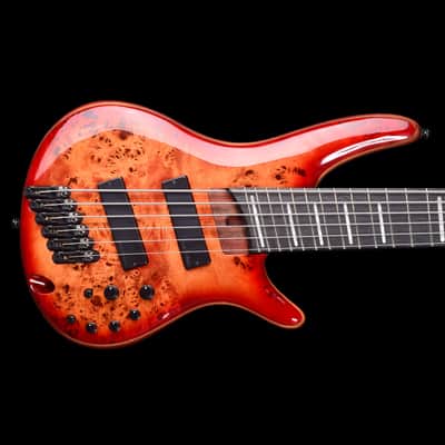 Ibanez SRMS806-BTT Bass Workshop Multi-Scale Soundgear 2022 - Brown Topaz Burst image 1