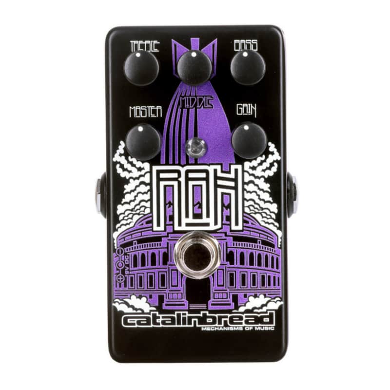 Catalinbread RAH Overdrive Effects Pedal with Three-Knob Tone Circuit and Mid and Bass Controls (Purple) image 1