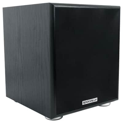 Rockville ROCK SHAKER 6.5" Inch Black 200w Powered Home Theater Subwoofer Sub image 1