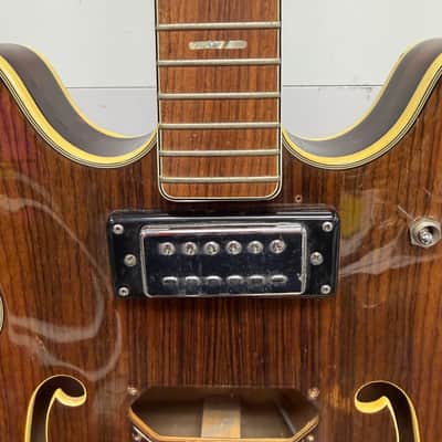 Vintage Univox 335 Style Hollowbody Electric Guitar Made in Japan for Parts or Repair 1970's image 8