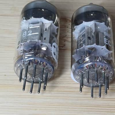 Superb ultra rare SIEMENS 12AU7 ecc82 SILVER PLATE matched pair very strong, fully tested Superb sounding tubes ! image 9