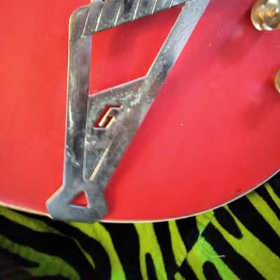 Gretsch Relic Upgraded with "Super" Hilo Tron Pickups, Vintage Amber Knobs, Great Hardshell Case GS5420T 50's Style - Fiesta Red Aged Top image 4
