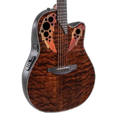 Ovation Celebrity Elite Plus CE44P-TGE A/E Guitar - Dark Tiger Eye image 1