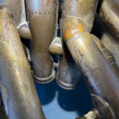 1914 C.G. Conn Antique Eb Tuba – Engraved Bell – Smooth Valves – Projec image 11