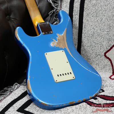 Fender Custom Shop 1962 Stratocaster Hand-Wound Pickups AAA Dark Rosewood Slab Board Heavy Relic Lake Placid Blue 7.90 image 11