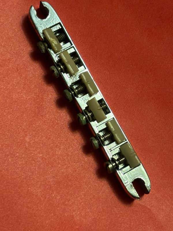 1963 Gibson Dove/J200 Tune-O-Matic Guitar Bridge ABR-1 Wire Dove 1963 - Chrome image 1