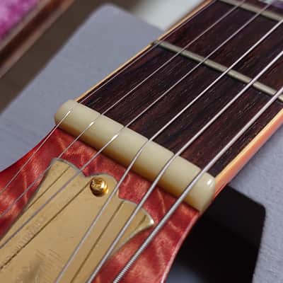 GIBSON CUSTOM SHOP 1959 LES PAUL Historic Collection PREMIUM GRADE (Yamano Exclusive) 2006 - Trans Pink  7A QM - Only 3 Made - image 15