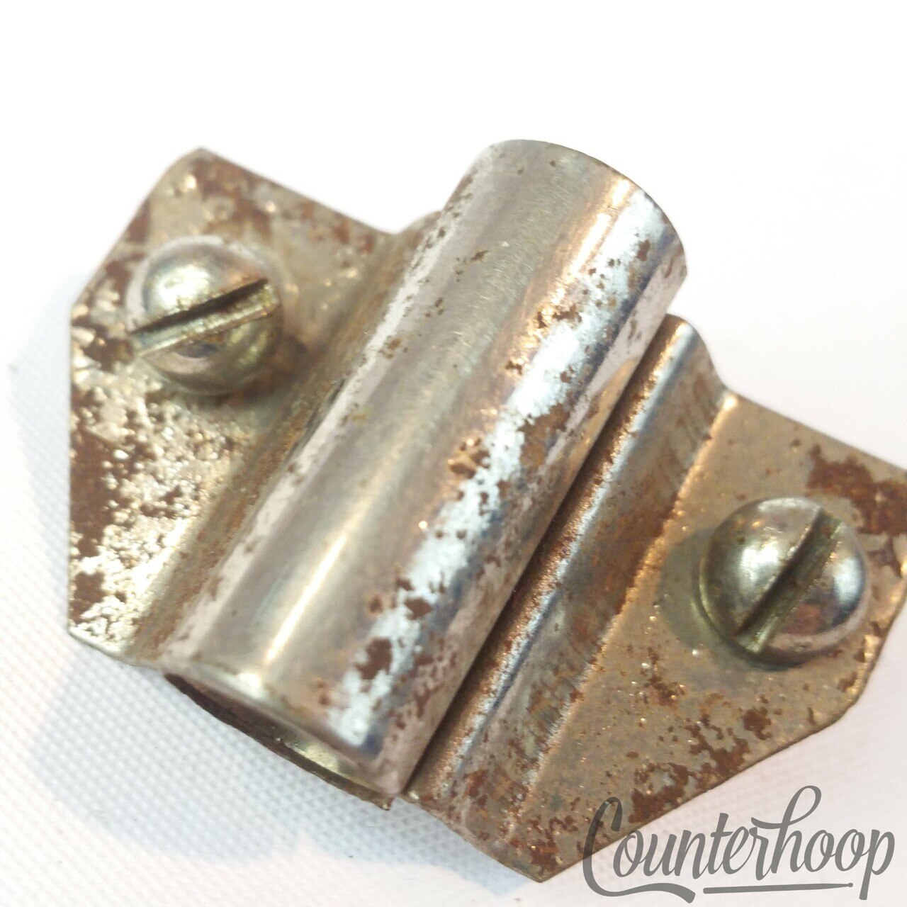 Kent Snare Drum Key Mount Holder Nickel Marching/Parade USA Vintage 50s-60s* — main photograph