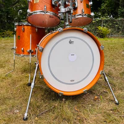 Yamaha Custom Absolute Bop Jazz Drum Set 10x7, 12x8 toms , 14x14 floor, 18x14 Vintage Natural Maple bass, Birch toms Gold badge MIJ image 2