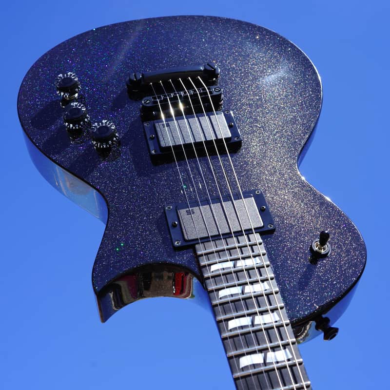 ESP USA Eclipse Black Holo 6-String Electric Guitar w/ Black Tolex Hard Case image 1
