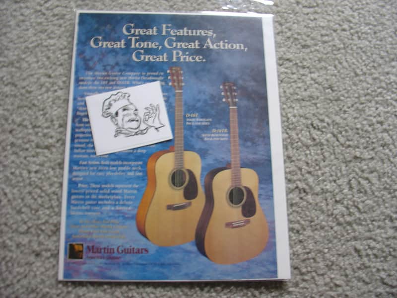 Martin Vintage Martin Guitar Advertisement...Rare ! 1980's image 1