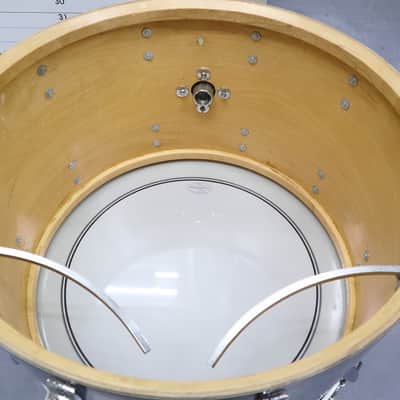 VINTAGE LUDWIG 70s 22,12,13,16 3ply Mahogany/Poplar/Maple w/Maple RF Psychedelic Red image 5