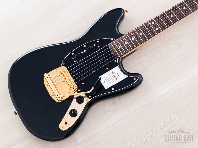 2025 Fender Traditional II ‘60s Mustang Black Pearl w/ Gold Hardware, Japan MIJ image 1