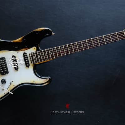 Fender Deluxe Comtemporary Stratocaster Floyd Rose System III Tremolo Black MIJ Relic Aged (RARE) image 15