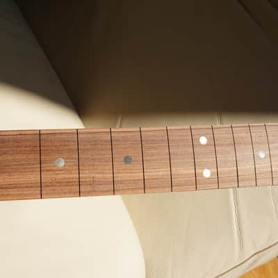 Custom Inlaid reverse head Pau Ferro Walnut custom guitar neck left fits stratocaster rare 2021 ligh image 2