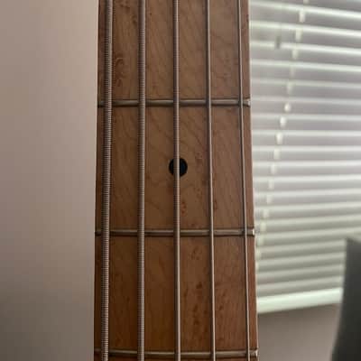 Roscoe Classic 5 - Aguilar Pickups/Bartolini 3 band Preamp 2019 Spalted Clear finish image 4