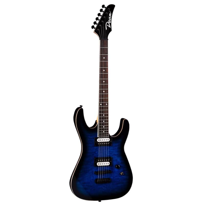 Dean MDX Quilt Maple Trans Blue Burst 2021 image 1