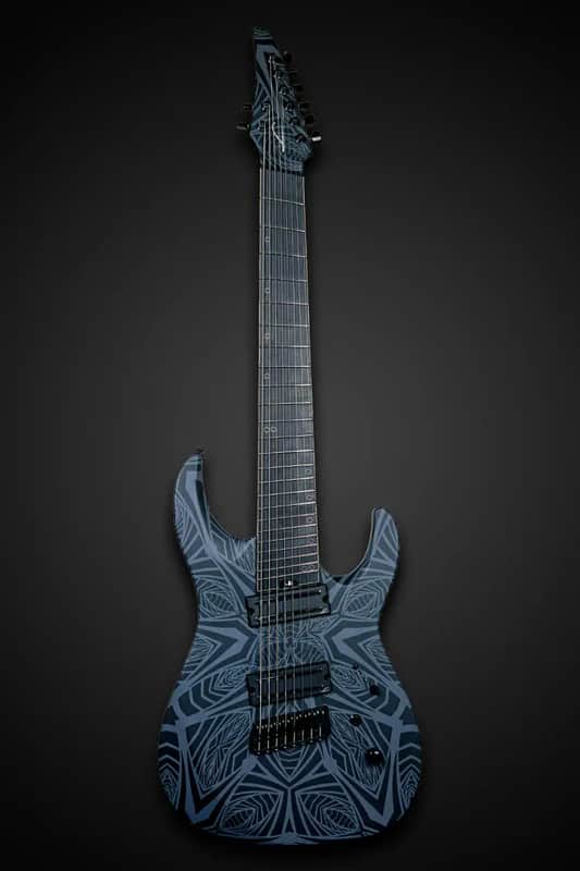 Legator N8F-INK Ninja Bolt-On 8-String Multi-Scale Electric Guitar - Satin Ilya Black image 1