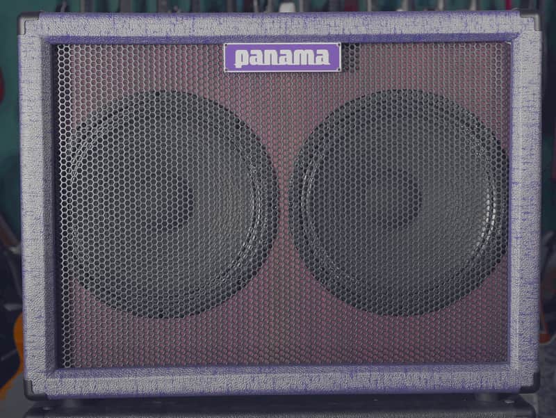 Panama Guitars Boca Series 2x12 Speaker Cabinet (Purpleheart- Amethyst) w/ Aged V30 Driver| 130W image 1
