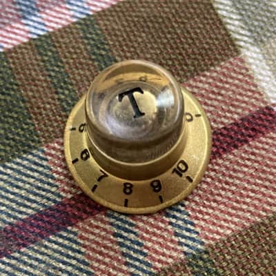 Vintage Gold Univox Guitar Tone Knob, 1960s-70s Japan image 1