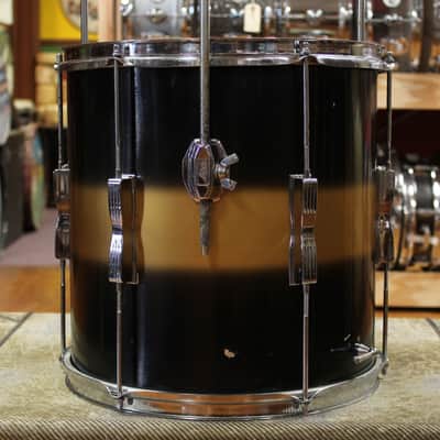 1960s Ludwig 14x14 Club Date Floor Tom in Black and Gold Duco image 4