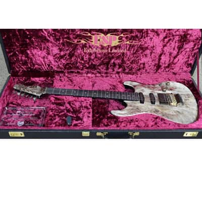 ESP Exhibition Limited Snapper-CTM FR Sand-Blast Maziora Gold Leaf Electric Guitar image 21