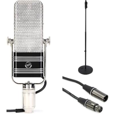 Warm Audio WA-44 Studio Ribbon Microphone with Mic Stand image 2
