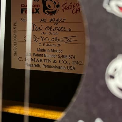 Martin Custom Felix “Felix the Cat” Acoustic Guitar | Signed by Don Oriolo | 2006 | Collector Piece image 4