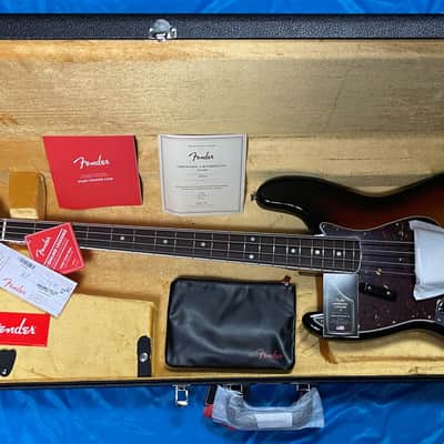 Fender AM. Vintage II '66 Jazz LEFTY, 3 Tone Sunburst w/ Rosewood image 9