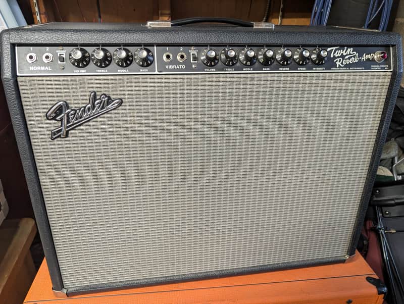 Fender '65 Twin Reverb Reissue 85-Watt 2x12" Guitar Combo 1991 - Present - Black image 1